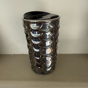 Starbucks Iridescent Siren Mermaid Scales Ceramic Tumbler Travel Mug 10 Ounce